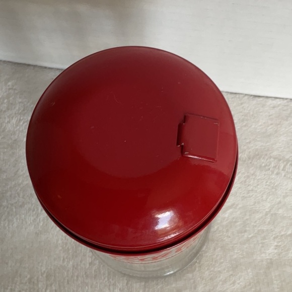 Coca Cola Red and Clear Glass sugar shaker vintage - Picture 2 of 5